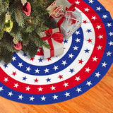 4th of July Decoratios for Tree Skirt Gnome Stars Patriotic America Memorial Day 36in Holiday Tree Skirt Decor for Party Indoor Home