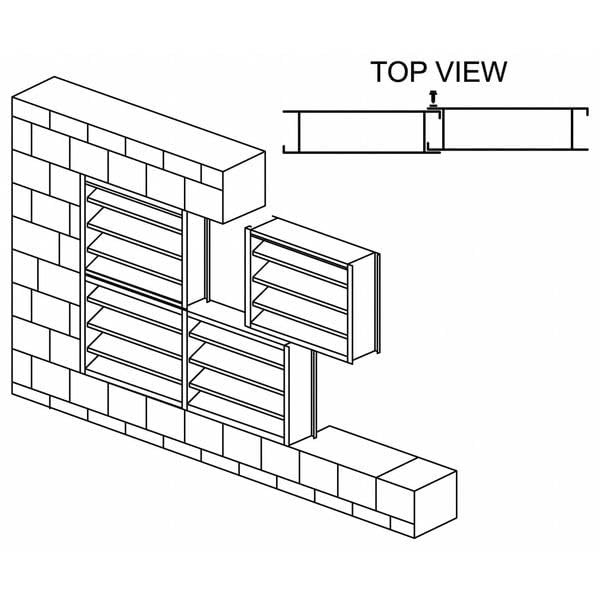 Dayton Louver, Wall Opening 24 x 36 in, Aluminum