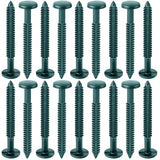 Blulu 18 Pcs 3 Inch Vinyl Shutter Fastener Window Panel Peg Lok Pin Pegs Screws Shutter Spikes Anchor (Forest Green)