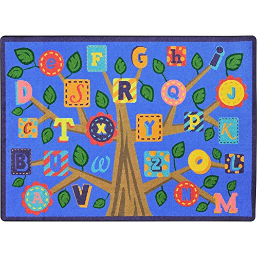 Joy Carpets Alphabet Leaves Area Rug in Color Soft, 7'8" x 10'9"