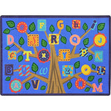 Joy Carpets Alphabet Leaves Area Rug in Color Soft, 7'8" x 10'9"