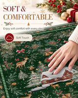 OLANLY 2x4 Christmas Accent Rug Non Slip Carpet for Entryway Kitchen