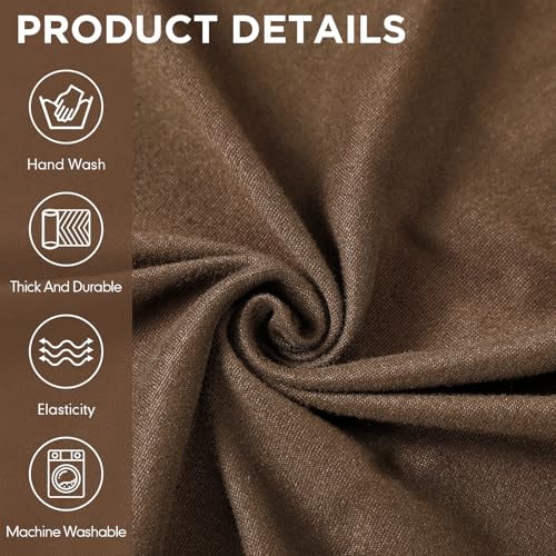 Peryiter 2 Pcs Sofa Covers Couch and Loveseat Covers Set Stretch Sofa Slipcover for Living Room Armchair Furniture Protector, Wrinkle Proof(Chocolate,Milk Silk)
