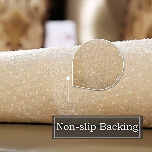 Luxury Couch Arm Covers, Washable Armrest Protectors for Leather Sofa, Anti Slip Recliner Chair Arm Covers Set of 2 (FLKF-Coffee)