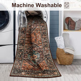 Washable 3x5 Area Rugs for Living Room, Non Slip Kitchen Ultra Thin Vintage Rugs,Small Lightweight Carpet for Living Room Dining Room Aesthetic