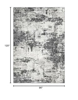 8x10 Area Rugs for Living Room: Abstract Washable Rug with Anti-Slip Backing Non-Shedding Stain-Resistant Soft Modern Large Carpet for Bedroom Dining Room Farmhouse Nursery Home Office Black