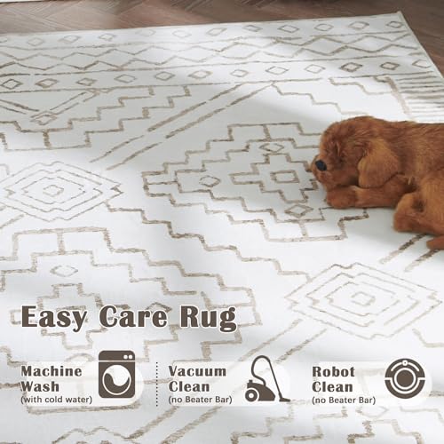 jinchan Runner Rug 3x8 Moroccan Modern Hallway Area Rug, Taupe