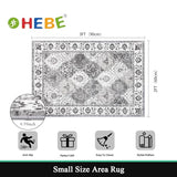 HEBE Indoor Door Mat 2'x3', Washable Welcome Mat for Front Door Entrance