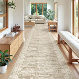 3x20 Runner Rug Non Slip,Washable Hallway Runner Rug,Brown
