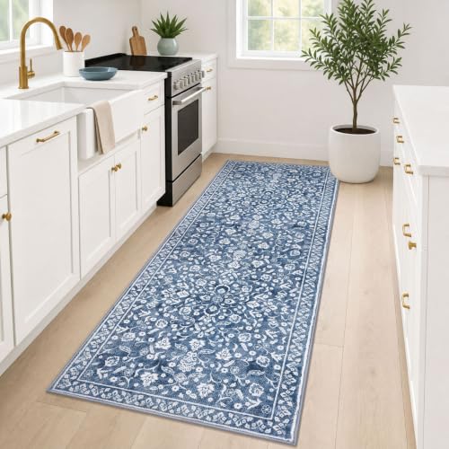 Washable Vintage 3x7 Runner Rug Non Slip Runners for Hallway