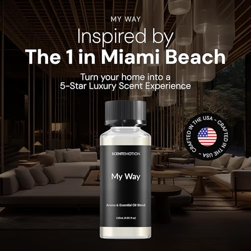 My Way Diffuser Oil Inspired by the 1 Hotel Scent Miami Beach | Luxury Hotel Scent Fragrance Oil for Diffusers | Notes of Cardamom, Leather, Lemon & Iris | 120ml, 4.05 fl oz