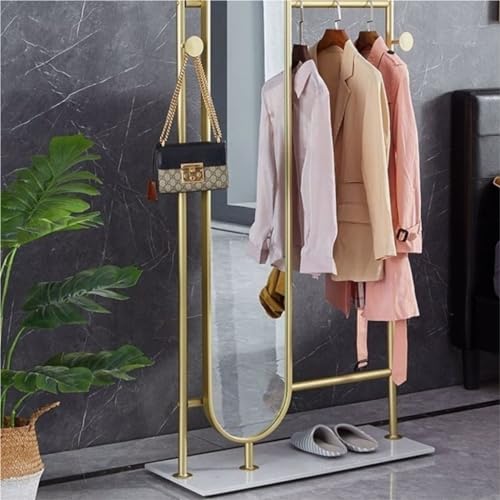 Full-Length Mirror Multifunctional Floor-Standing Coat Rack Full-Length Mirror Combination Bedroom Fitting Mirror Dressing Mirror Full Length Floor Mirror (Black 85cm)