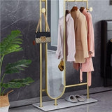 Full-Length Mirror Multifunctional Floor-Standing Coat Rack Full-Length Mirror Combination Bedroom Fitting Mirror Dressing Mirror Full Length Floor Mirror (Black 85cm)