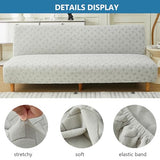 Armless Futon Cover Stretch Sofa Bed Slipcover Futon Slipcovers No Arms Futon Couch Cover with Folding Arms for Living Room Bedroom (Dark Gray,Medium)