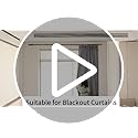 MaKefeile Room Divider Curtains Total Blackout Privacy Curtain Panel Room Thermal Insulated Noise Reduction Curtains for Bedroom Window Living Room Ceiling Track Curtain W 12.5 ft × H 8ft Black
