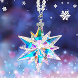 2026 Annual Christmas Ornaments Crystal Snowflake Star, Sparkly Crystal Ornaments for Christmas Tree, Beautiful Christmas Ornaments for Women Girls