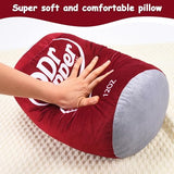 Dr Pepper Pillow Plush, Soda Can Shaped Throw Pillow, Funny Food Plush Cushion, Soft Decorative Pillow for Couch Bed Office, Funny Pillow for Any Occasion, Cute Aesthetic Room Decor for Kids & Adults
