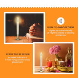 Creative Hobbies Electric Window Candle Lamp with Brass Plated Base, Dusk to Dawn Sensor Turns Candle on in Dark and Off in Light, Ready to Use!