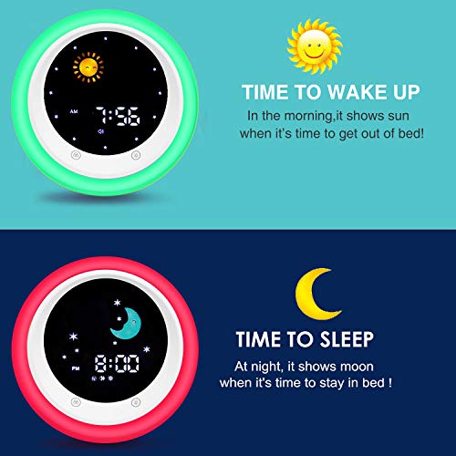 Sun & Moon Rise Kids Alarm Clock + Time to Wake Kids Alarm Clock Sleep Trainer Kit
