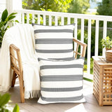 Decorative Throw Pillow Covers Set of 2 Black pillow covers 16x16 inch