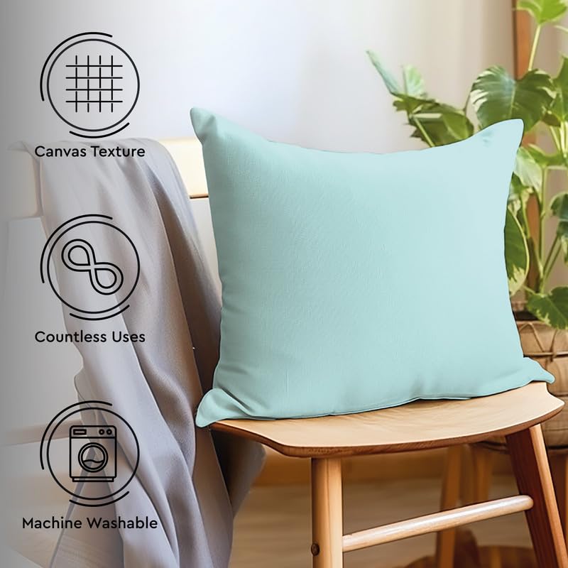 Encasa XO Throw Pillow Covers, Cotton, No Inserts 18"x18"