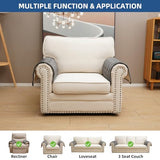 Eismodra Chair Arm Covers,Couch Arm Cover for Sofa Recliner Armchair Cats Dogs,Non Slip Armrest Arm Rest Slipcover Reclining Furniture Protectors (Dark Gray, Set of 2)