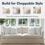 MIULEE 20x20 Pillow Inserts, Pack of 2 Down Feather Premium Throw Pillows with Cotton Fabric for Bed Couch Living Room Sofa