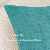 HWY 50 Throw Pillow Cover 20x20 Inch Soft Chenille Teal Pack of 2
