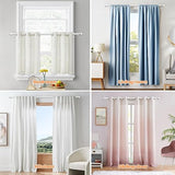 White Long Curtain Rod for Windows 66 to 120 Inch, Splicing 5/8" Heavy Duty Curtain Rod for Outdoor Patio, Sliding Glass Door, Adjustable Drapery Rod Set with Brackets, Matte White