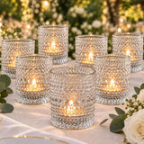 12 Pack Clear Votive Candle Holders,Glass Tea Light Candle Holder