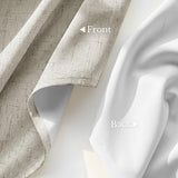 NICETOWN 100% Blackout Linen Beige Curtains 84 inches Long for Living Room, White Liner Composite Grommet Bedroom Thermal Drapes Casual Home Decor Window Treatments, 2 Panels, W52 x L84