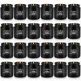 Scented Candle Set 24 Pack,Black, Candle for Home Scented, Odor Eliminating, Stress Relief, Long Lasting Soy Wax Gift Set