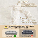 MEETSKY Couch Cover Sofa Covers Couch Covers for 3 Cushion Couch Sofa Pet Friendly, L Shaped Sectional Sofa Covers Washable Simply Put Sofa Throw Cover for Dogs, 91" x 134", Beige