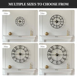 Cuspin Large Wall Clock for Living Room Decor, 30 Inch Wall Clock Battery-Operated Silent Non Ticking, Modern Black Decorative Metal Clock with Arabic Numerals