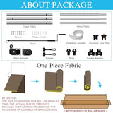 Amagenix Outdoor Roller Shades, 220GSM HDPE Exterior Cordless Patio Shades Roll Up Outdoor Blinds for Porch Gazebo 10'(W) x 8'(H), Spliced Poles Design, Mocha