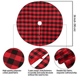 Tree Skirt 36 Inch Black Red Buffalo Plaid Christmas Decor Christmas Tree Skirts Buffalo Check Tree Skirting or Xmas Holiday Tree