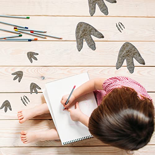 Gersoniel 64 Pcs Dinosaur Footprints Floor Decals Peel and Stick Dinosaur Tracks Wall Decals Removable Vinyl Footprints Stickers for Baby Nursery Bedroom Home Decor