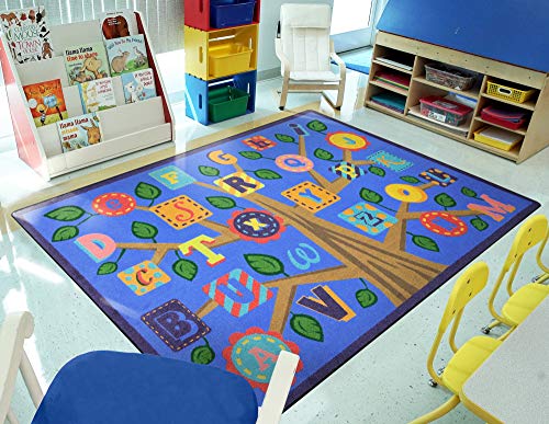 Joy Carpets Alphabet Leaves Area Rug in Color Soft, 7'8" x 10'9"