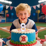 Baseball Birthday Number Candles for Cake White Number 1 Rookie of The Year 1st Birthday Candle Baseball Cake Topper for Baseball Birthday Party Decorations