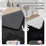 8x10 Area Rugs for Living Room Bedroom: Ultra Soft Fluffy Shag Rug Upgrade Non-Slip Non-Shedding Large Fuzzy Plush Carpet Indoor Floor Carpets for Kids Room Playroom Nursery Dorms Home Decor Black