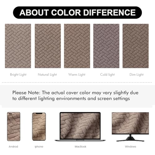 Genina Seat Covers for Dining Room Chair Seat Slipcovers Kitchen Chair Covers (Taupe, 4 Pcs)