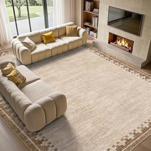 GarveeHome 10x13 Large Area Rug for Living Room Washable Low Pile Carpet