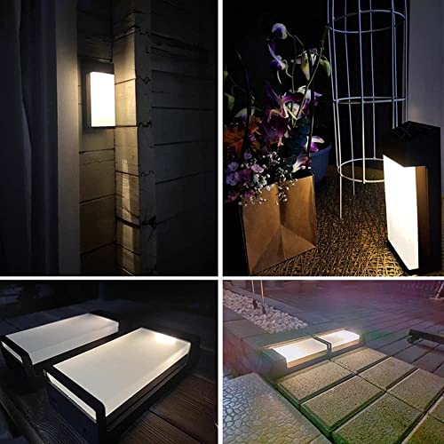 2-Pack Solar Wall Lamp Outdoor Garden Wall Lights Modern Solar Porch Wall Lights Outside Lanterns Wall Mounted Lamp for Villa Courtyard Balcony Foyer Entrance Corridor Patio Garage