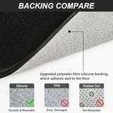 Vasofe Black Area Rugs for Living Room Bedroom, 4x6 Modern Thickened Memory-Foam Throw Carpet, Super Soft Kids Boys Girls Rug, Non-Slip Washable Carpets for Dorm Nursery Classroom Office Decor
