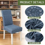 HAOYONG Waterproof Dining Room Chair Cover Set Chair Slipcover Washable Parsons Chair Slipcover Removable Seat Protector for Dining Room Hotel Restaurant - 4 PCS Chair Cover+1 PC Bench Cover