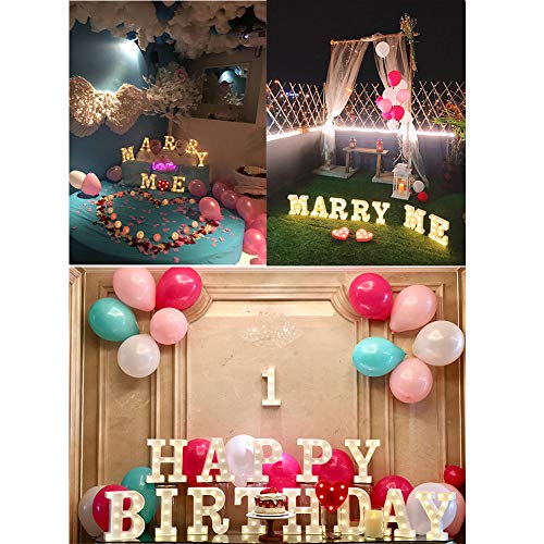 MUMUXI Marquee Light Up Letters | Large Light Up Numbers | Battery Powered and Bright with Every Letter of The Alphabet | for Wedding, Birthday, Party, Celebration, Christmas or Home Decoration (F)