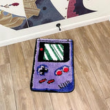 LAKEA Purple Games Console Tufted Rug Funny Childhood Memories Rug Cute Flocking Carpet Floor Pad Anti Slip Doormat Aesthetic Home Pad (23.6X15.7 Inch)