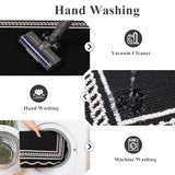 Indoor Door Mat 2x3ft, Absorbent Dog Muddy Paws Mats, Low-Profile Entrance Small Runner Carpet with Non-Slip Rubber Backing, Washable Inside Welcome Mat for Hallway,Entryway,Kitchen(Black)