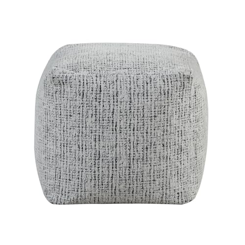Square Pouf Chenille Fabric Upholstery, Modern Ottoman, Footstool, Non-Slip Floor Pouf, 1pc Sitting Pouf