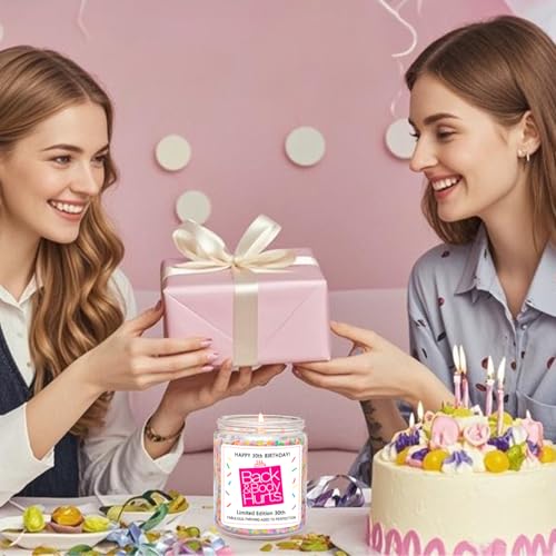 Homsolver 30th Birthday Decorations Gifts for Women Men, Happy 30th Birthday Candle Gift for Her Him, Funny 30 Years Old Ideas - Vanilla Candles
